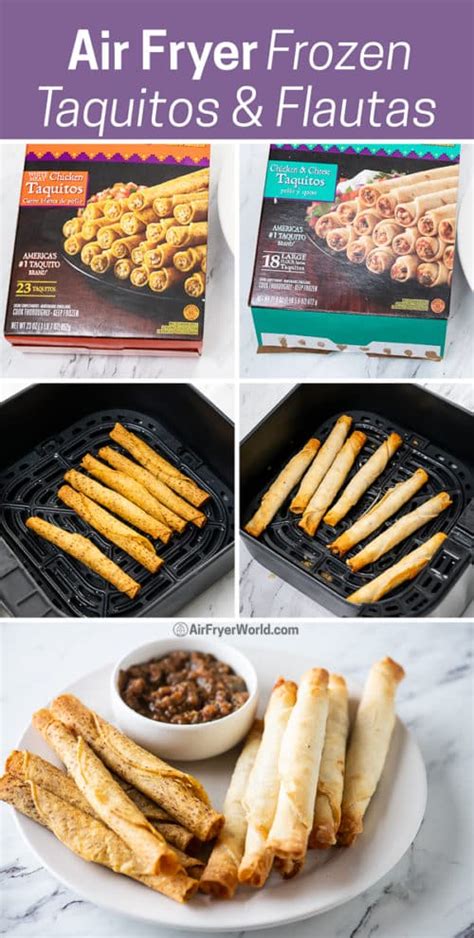 Air Fryer Frozen Taquitos or Flautas 10 min EASY | Air Fryer World