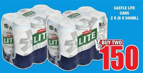 Castle Lite Cans 2x 6x500ml Offer At Boxer Liquors