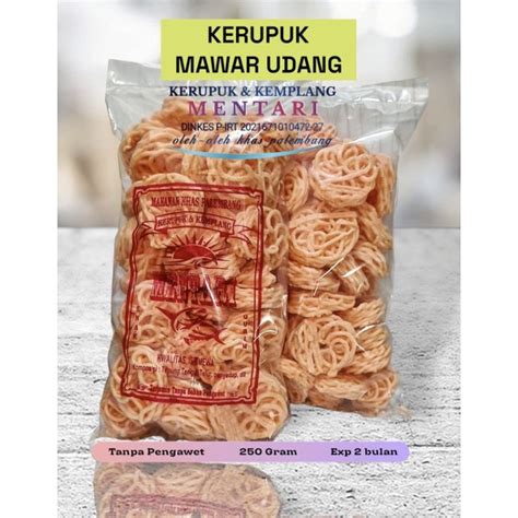 Jual Kerupuk Mawar Udang 250 Gram Khas Palembang Shopee Indonesia