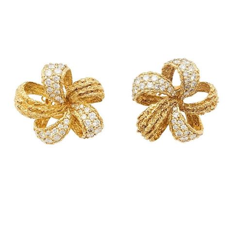 M Gerard Kt Yellow Gold Earring Diamonds Catawiki