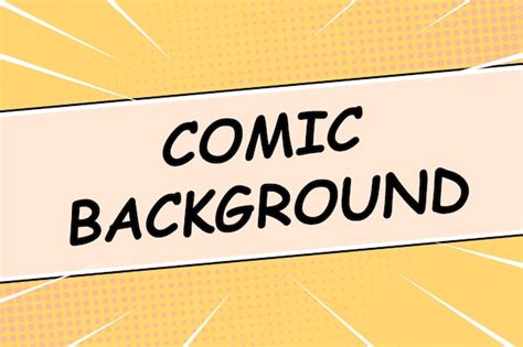 Premium Vector Yellow Comic Style For Background