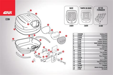 Reparo Bauleto Givi E27 29 33 Placa Trava Fechadura Original