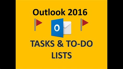 Outlook 2016 Tasks How To Create And Edit Task Management Tutorial To Do List In Ms