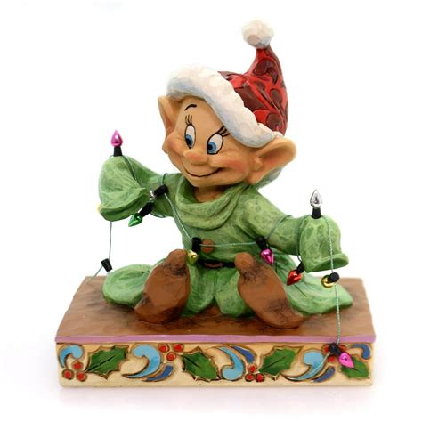 Jim Shore LIGHT UP THE HOLIDAYS Polyresin Dopey Disney Snow White ...