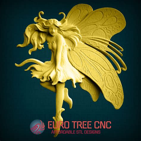 Tinkerbell Fairy 3d Stl Model Cnc Router Engraver Artcam Aspire Cnc