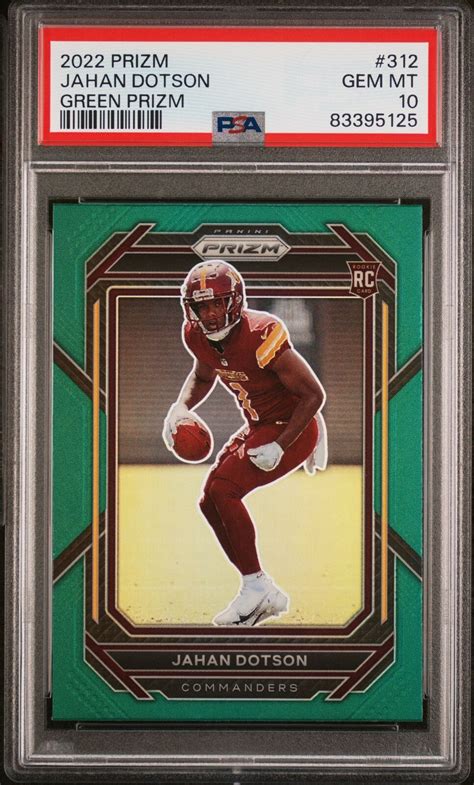 Jahan Dotson 2022 Prizm 312 Green Price Guide Sports Card Investor