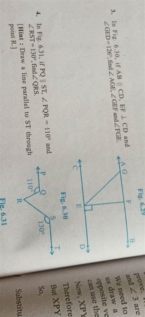 3 In Fig 6 30 If ABCD EFCD And GED 126 Find AGE GEF And FGE 4