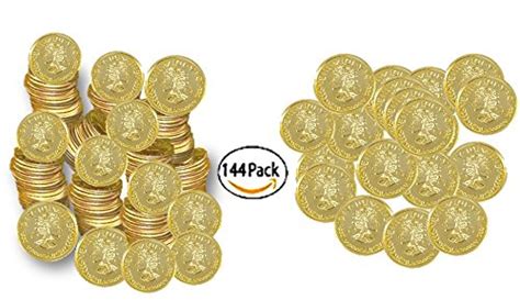 Plastic Gold Coins Play Money 144 Pack Fake Money Party Favors