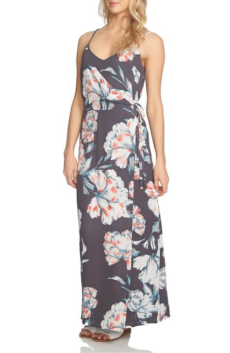 1 State Spaghetti Strap Maxi Dress Floral Maxi Dress Floral Print