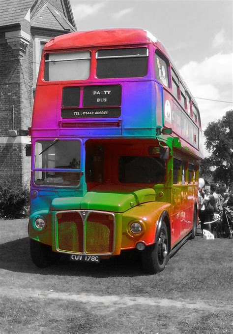 Rainbow Bus By Thebigdavec Color Splash Photography Selective Color