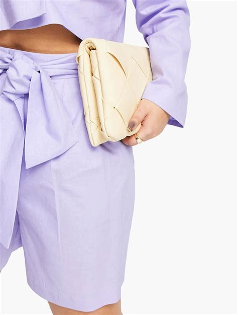 Myrunway Shop Asos Asos Design Curve Linen Paperbag Waist Suit Shorts