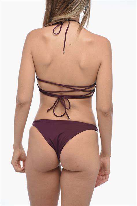 The Attico Solid Color Halterneck Bikini Damen Glamood Outlet