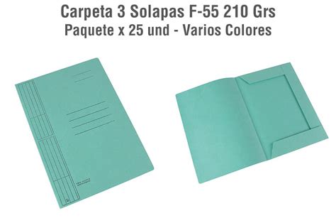 Carpeta Solapas Cartulina Oficio Verde Util Of