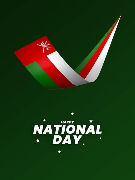 Premium Psd Oman Flag Element Design National Independence Day Banner