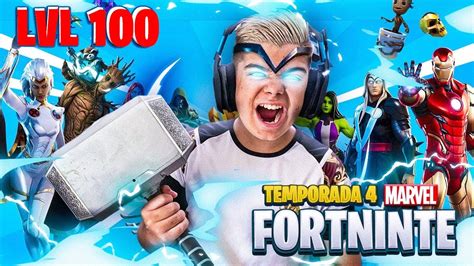 Compro Pase De Batalla Fortnite X Marvel Temporada 4 Lvl 100 Youtube