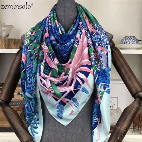 Twill Silk Square Scarf Women Scarves Shawls Vicedeal