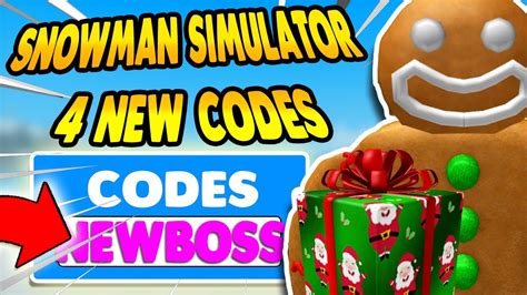 New Secret Codes In Snowman Simulator Update Roblox Youtube