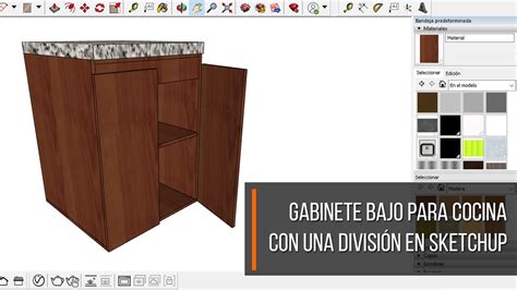 Como diseñar un gabinete bajo para cocina con una división en SKETCHUP