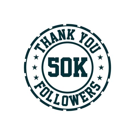 Thank You 50k Followers Celebration Greeting Card For 50000 Social