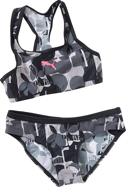 PUMA Mädchen Bustier Bikini No Logo Black Amazon de Bekleidung