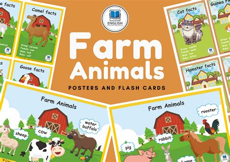 Farm Animals Flashcards and Posters – English Created Resources