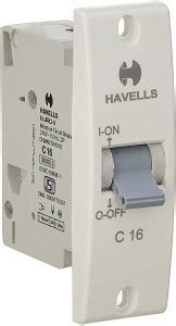 Havells Pvc Plastic A Sp C Mini Mcb White Dhmncspa Mcb Price In