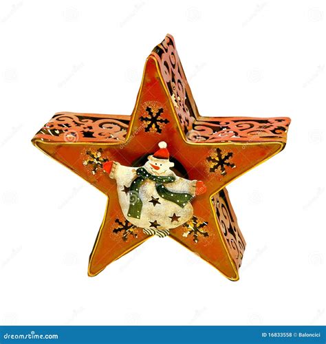 Snowman star stock photo. Image of snowflake, christmas - 16833558