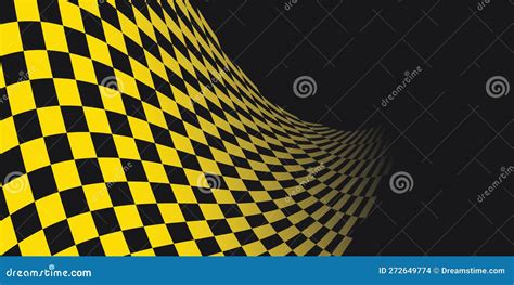 Yellow and Black Checkered Abstract Background. Race Background with ...