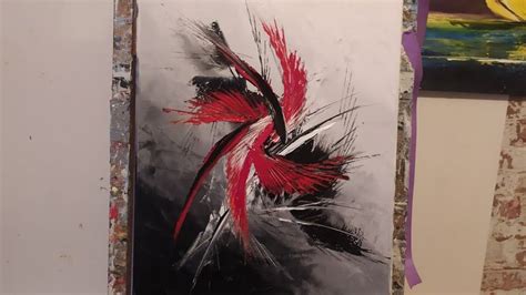 R Aliser Un Abstrait Rouge Noir Par Nelly Lestrade Peinture