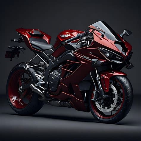 Premium Photo Dark Red Kawasaki Ninja