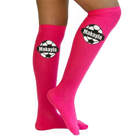 Pink Football Socks Etsy