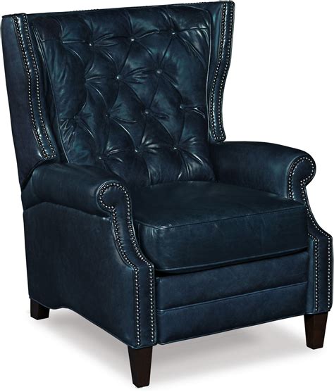 Blue Leather Recliner Chairs Braddington Young Navy Blue Leather