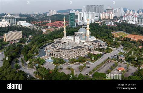 Kuala Lumpur Malaysia Aerial View Of Federal Territory Mosque Masjid