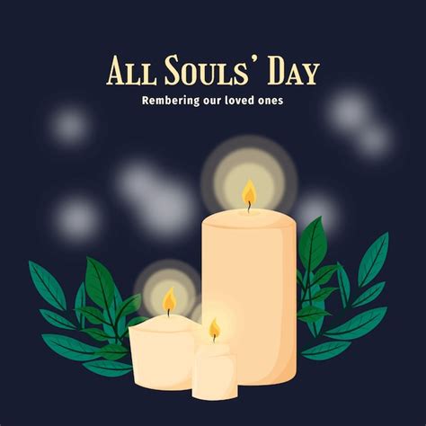 Free Vector Flat All Souls Day Illustration