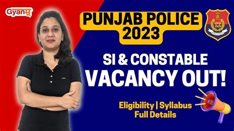 Punjab Police 2023 Vacancy Out Punjab Police Si And Constable