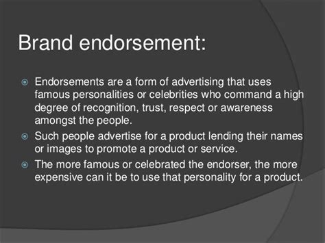 Endorsement Meaning