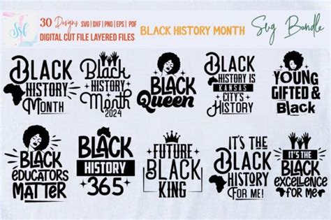 Black History Month Svg Bundle Graphic By Svgstudiodesignfiles