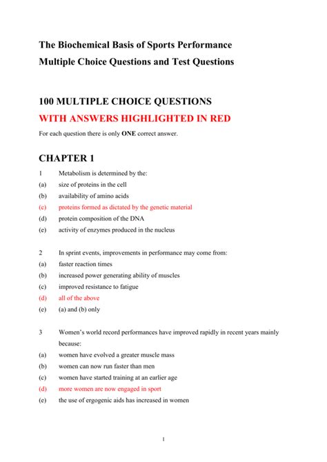 Multiple Choice Questions Answers Sample Multiple Choice Que