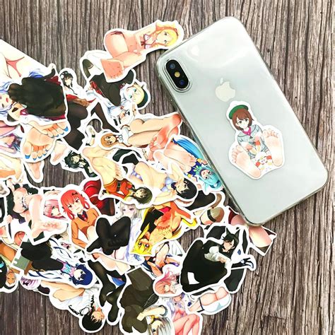 Waifu Anime Sticker Pack Foot Fetish 50 Pcs A Or B Set Etsy