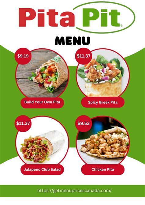 Pita Pit Menu Canada With Prices 2024 Get Menu Prices Canada