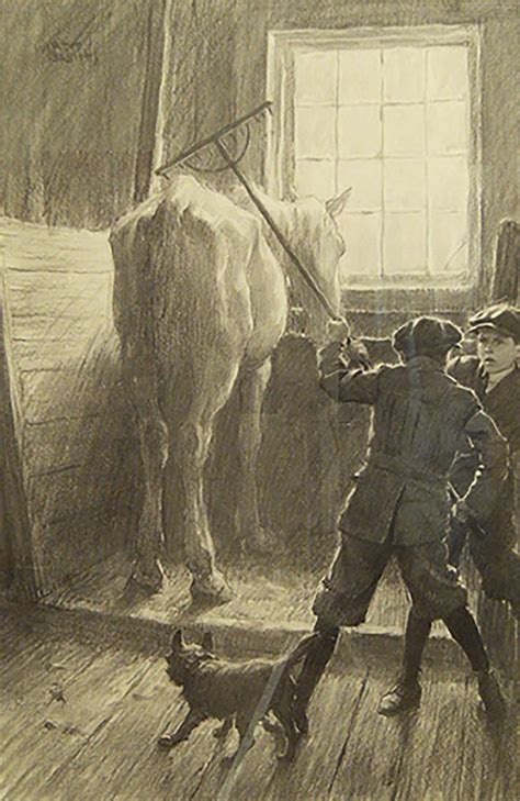 Worth Brehm Penrod And Sam With Rake And Horse In The Barn For Sale