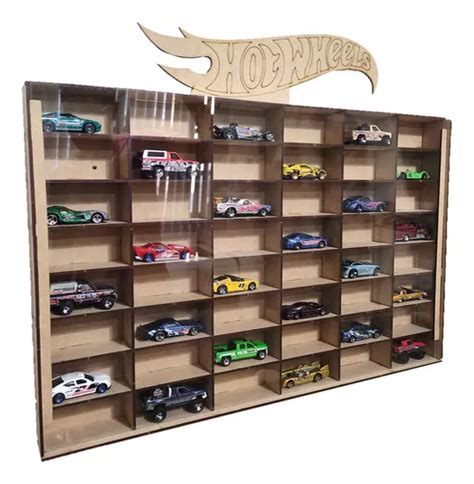 Exhibidor Para Hot Wheels Con Tapa De Acrilico Mercadolibre