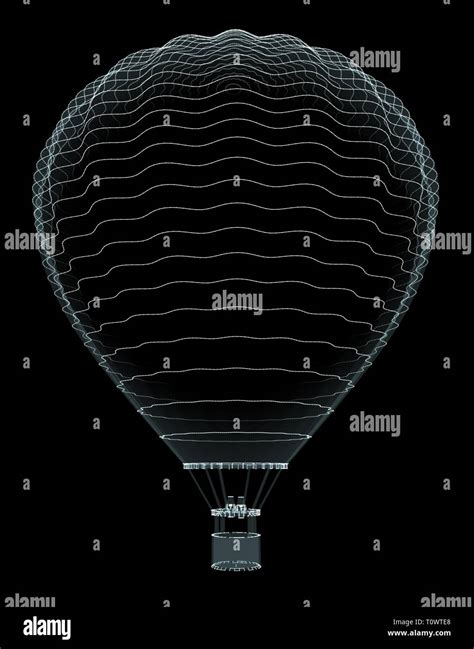 Hot Air Red Balloon Isolated On Black Background Stock Photo Alamy