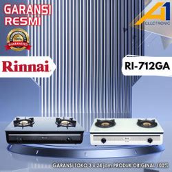 Jual Rinnai Kompor Gas Kaca 2 Tungku RI712GAB Tempered Glass RI 712 GAB