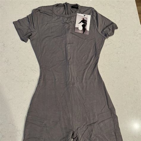 Naked Wardrobe The Smooth Crew Romper Size L Depop