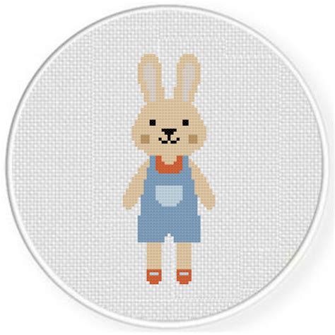Bunny Boy Doll Cross Stitch Pattern Daily Cross Stitch