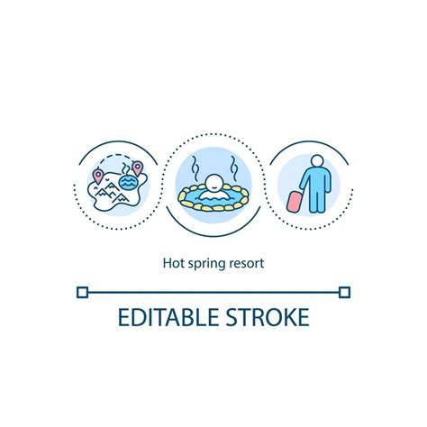 Hot Spring Resorts Concept Icon Vector Art At Vecteezy
