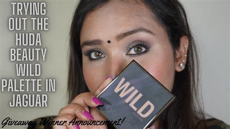 Trying Out The Huda Beauty Jaguar Eyeshadow Palette Giveaway Winner