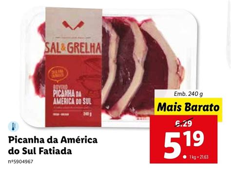 Promoção Picanha da América do Sul Fatiada 240g em Lidl