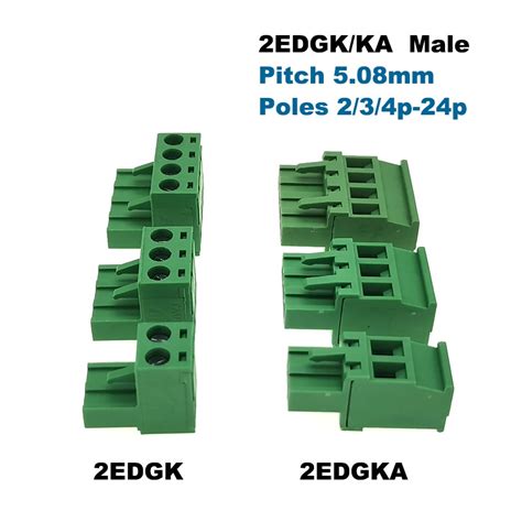 Pcs Pitch Mm Plug In Pcb Screw Terminal Blocks Connector Edgk